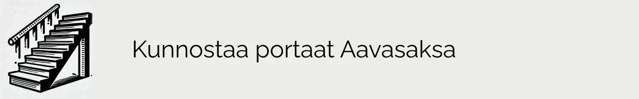 Kunnostaa portaat Aavasaksa